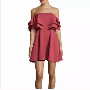 Keepsake the Label strapless rose pink layered dress